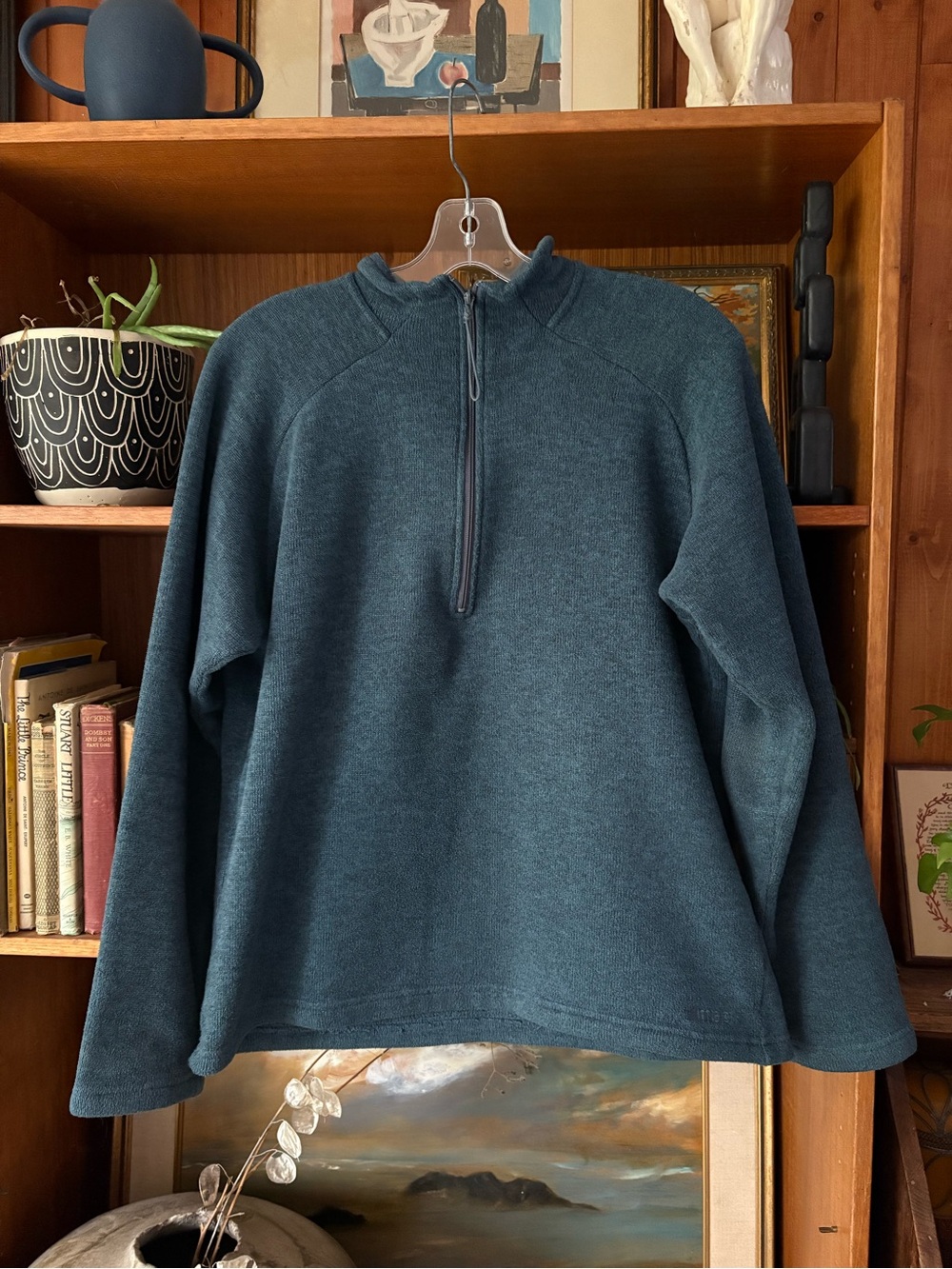 Gorpcore Vintage MEC Polartec Fleece Half Zip Blue Sweater M